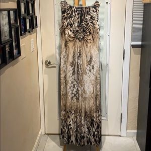 Mixed Animal Print Dressy Maxi